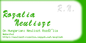 rozalia neuliszt business card